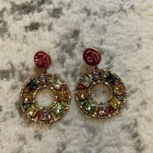 J Crew fruit cocktail statement earrings
